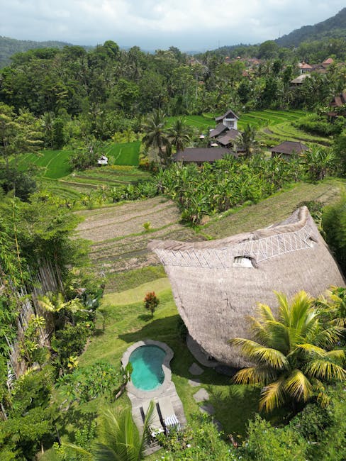 Bali Wellness Retreats tropical landscape with lush greenery and serene ocean